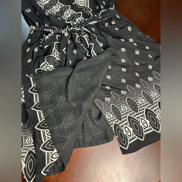 Anna Sui Black and White Geometric Mini Dress - Picture 4 of 8